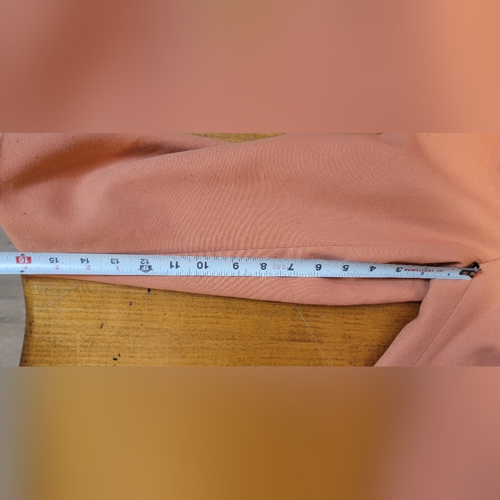 VINTAGE Pykettes Pink/Salmon Jacket Open Front (Look) Pockets Women's 42 - Picture 11 of 12